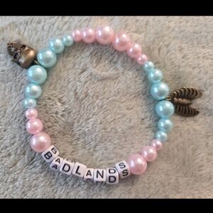 Beaded Bracelet - Pink and Blue